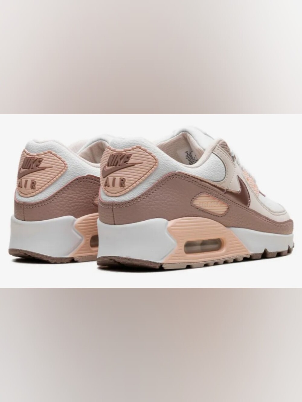 Nike Air Max 90 Next Nature Premium 'Washed Coral' Sneakers Size 6 Used Exc - Picture 2 of 10